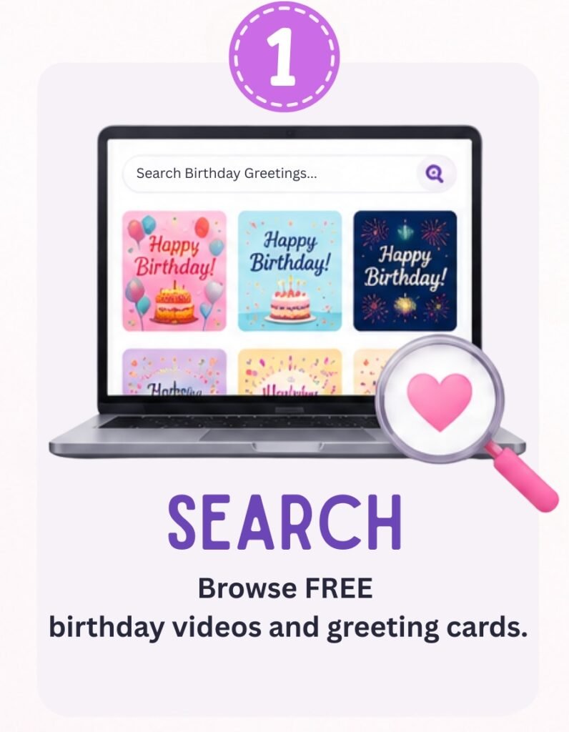 confetti greetings, easy download in three steps