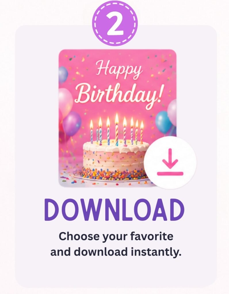 confetti greetings, easy download in three steps