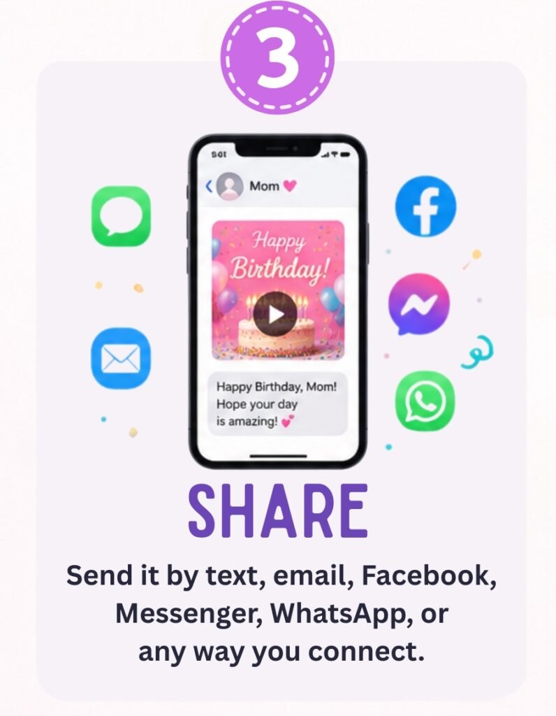 confetti greetings, easy download in three steps