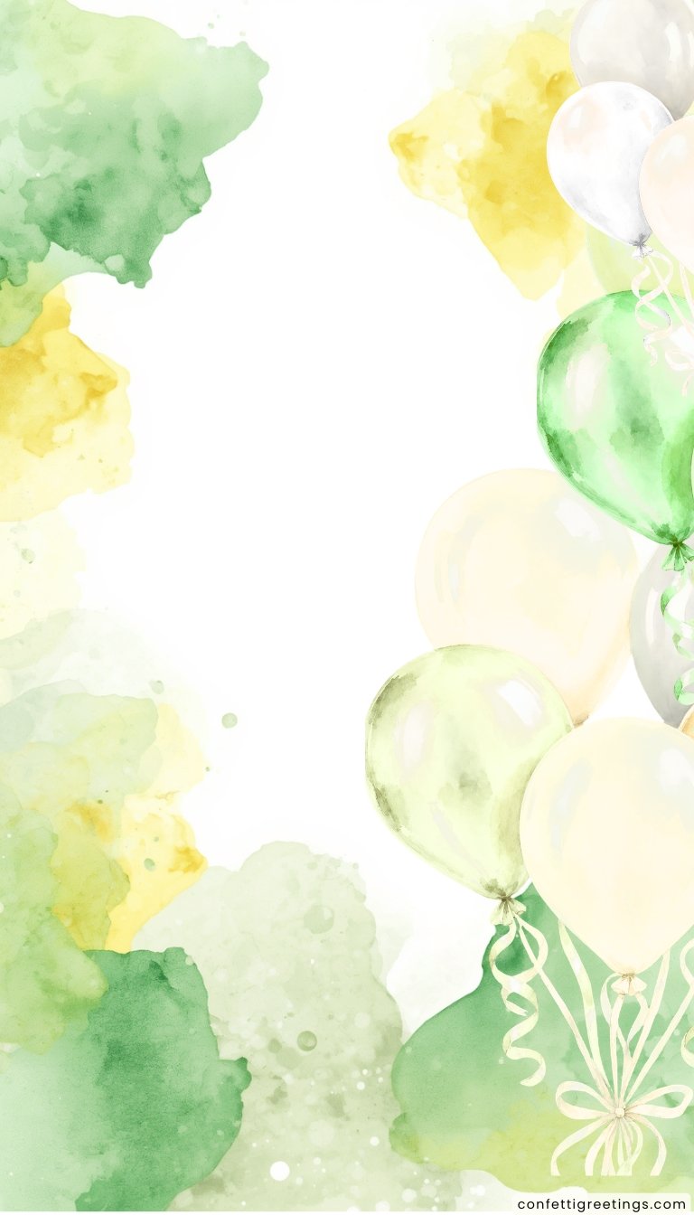 free ecards-virtual greeting cards-green balloons