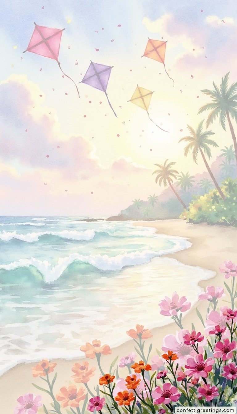 free ecards-virtual greeting cards- watercolor ocean background