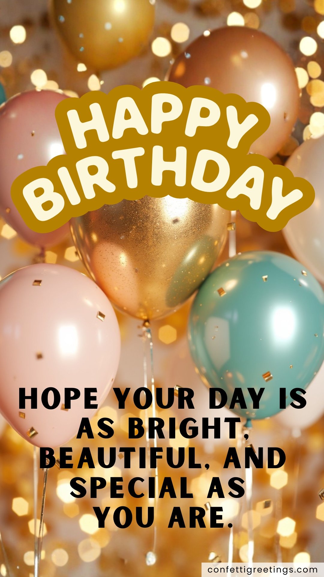 online cards for birthday turquoise and gold balloons