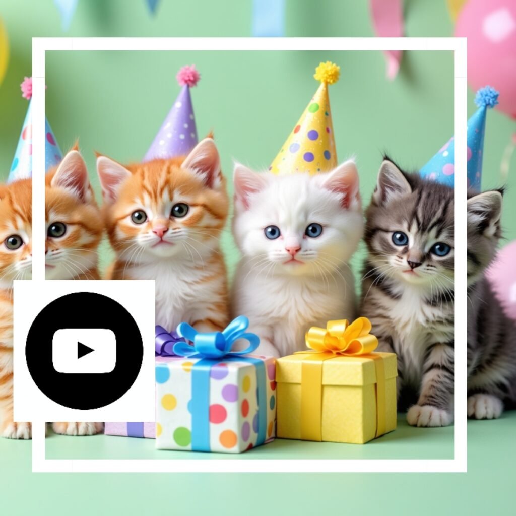 youtube cute kittens wearing birthday party hats