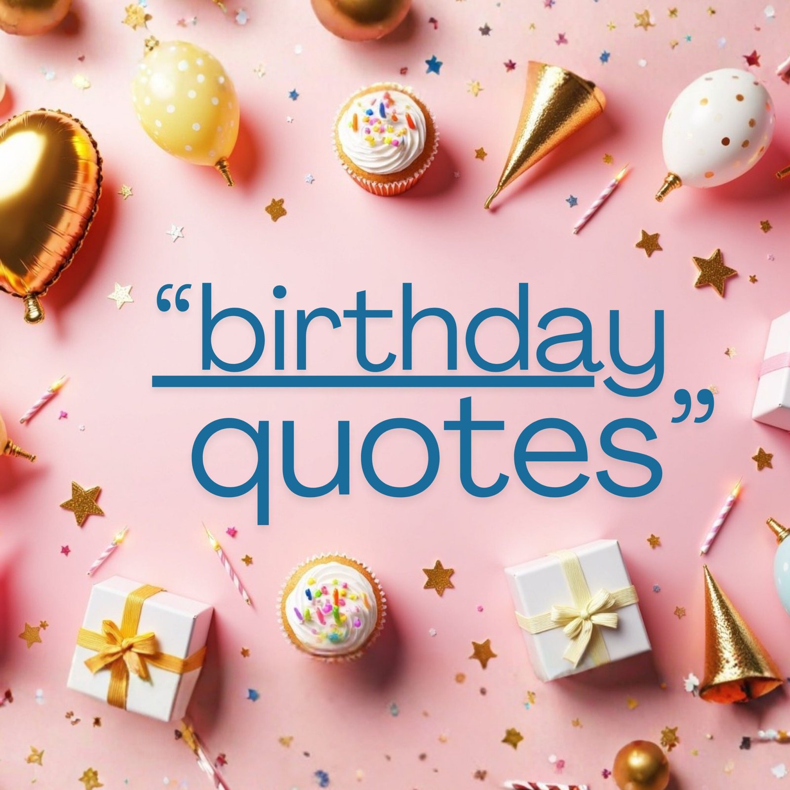 birthday quotes on a pink festive background