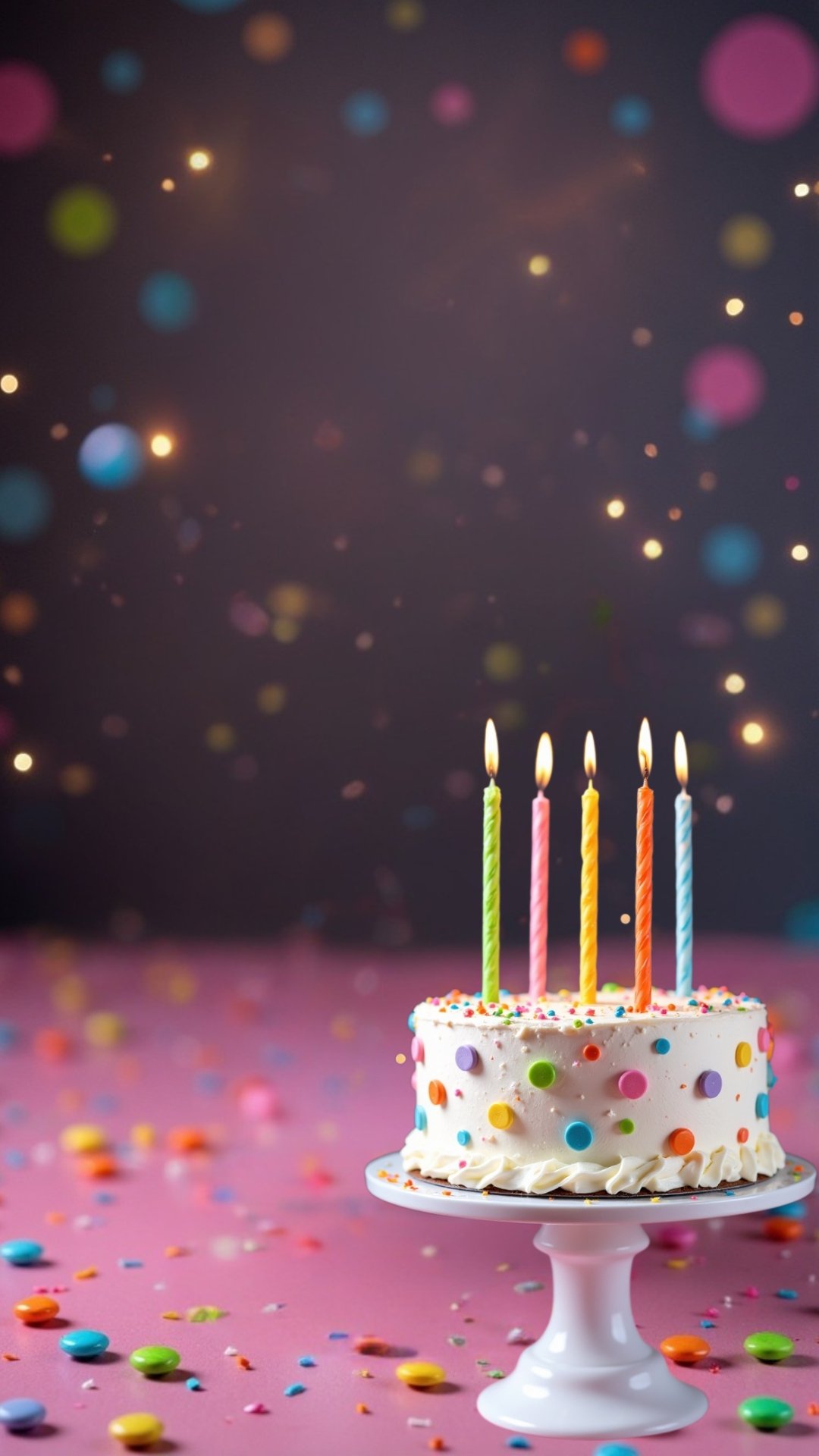 blank background with cake