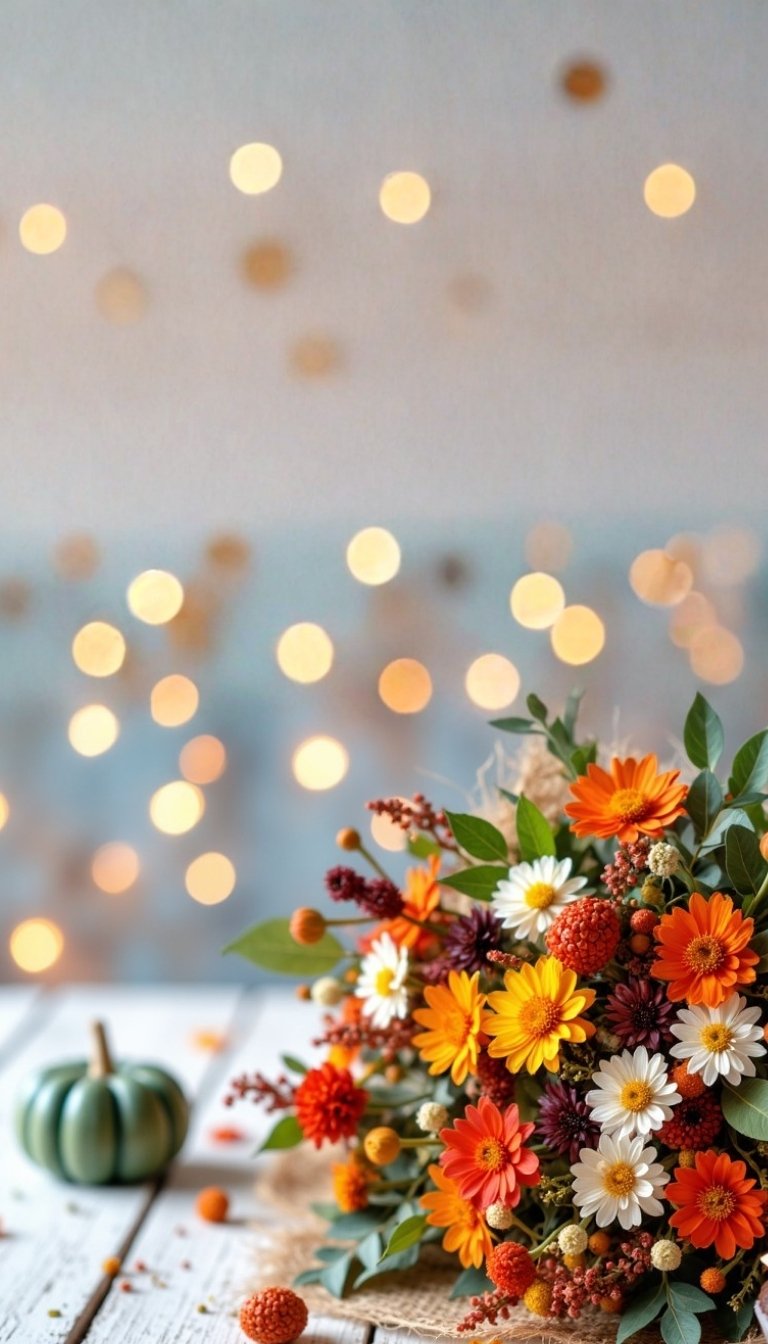 free ecards-virtual greeting cards-design fall colored flowers