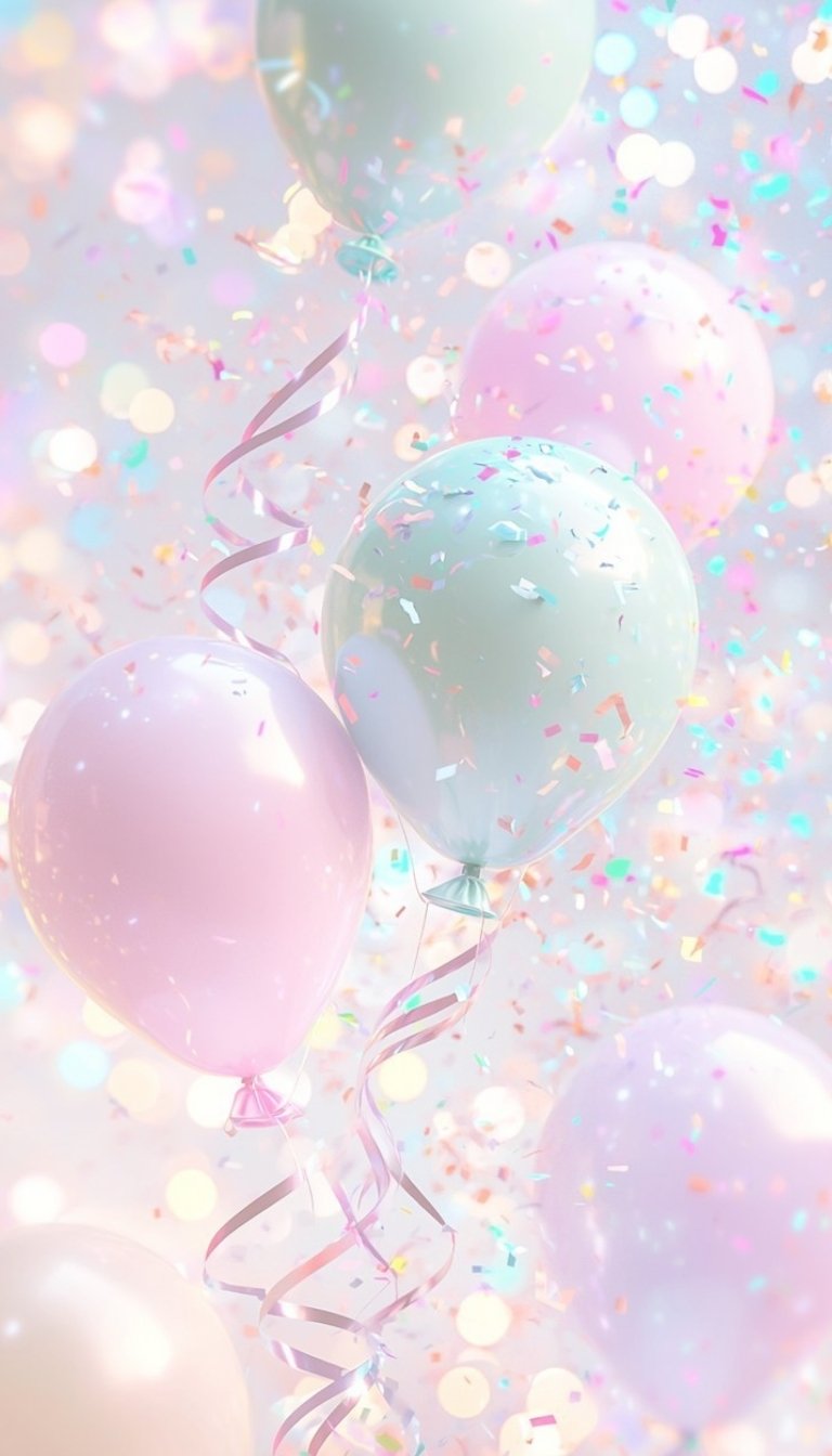 free ecards-virtual greeting cards-design sparkly pastel balloons
