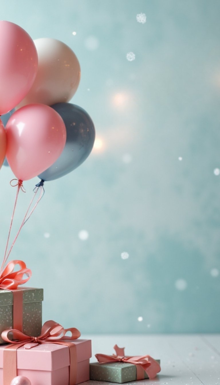 free ecards-virtual greeting cards-design pastel balloons and blue background