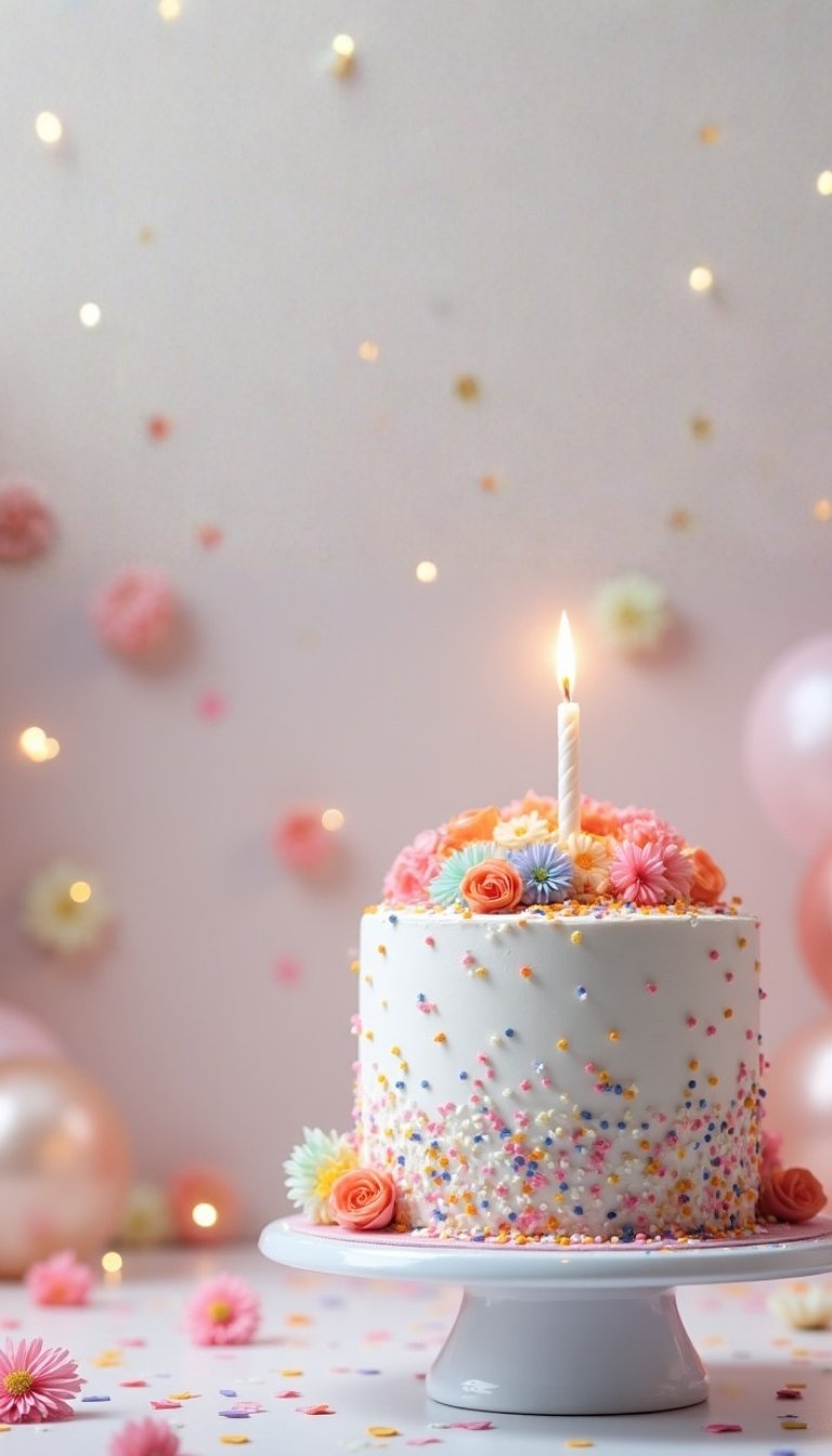 free ecards-virtual greeting cards-design dot cake with birthday candle