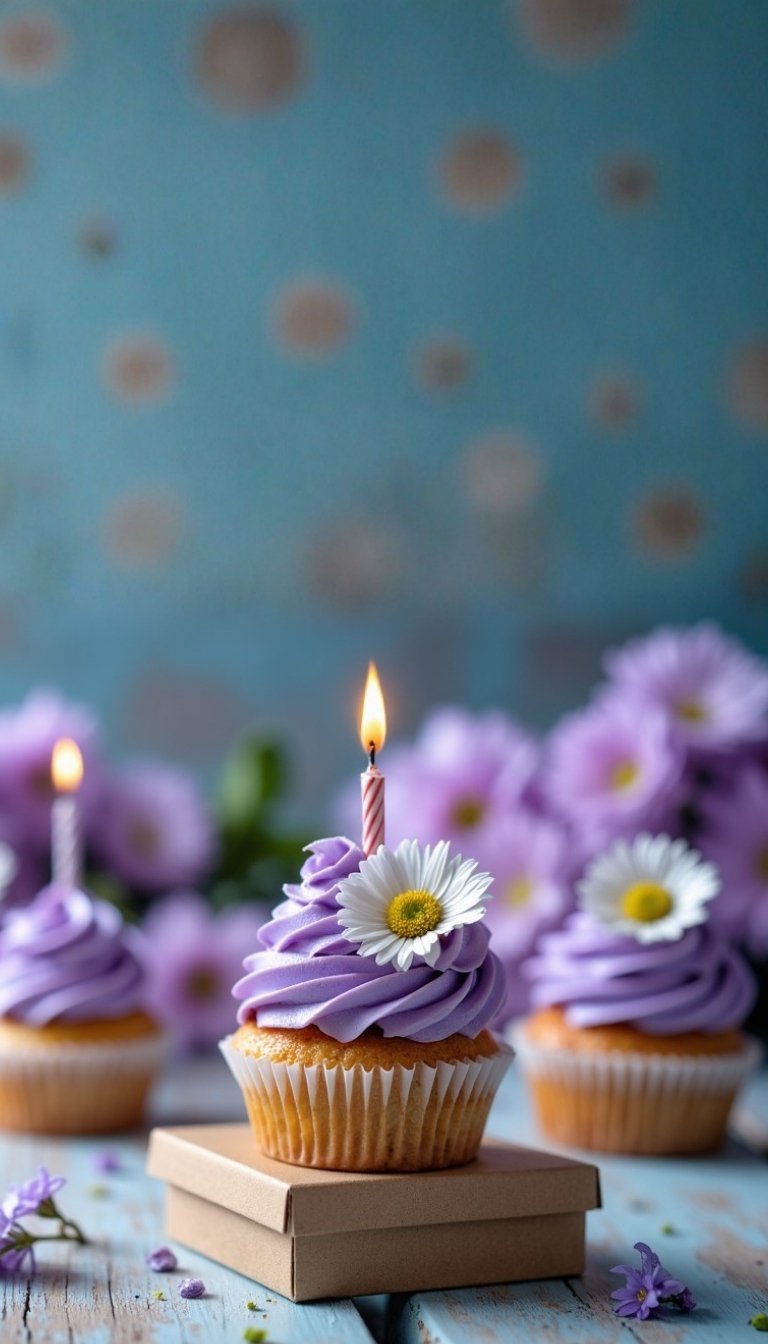 free ecards-virtual greeting cards-lavender cupcakes
