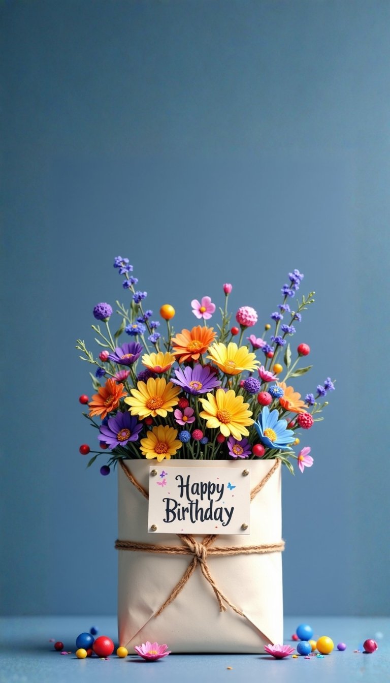 free ecards-virtual greeting cards-design wild flowers in an envelop