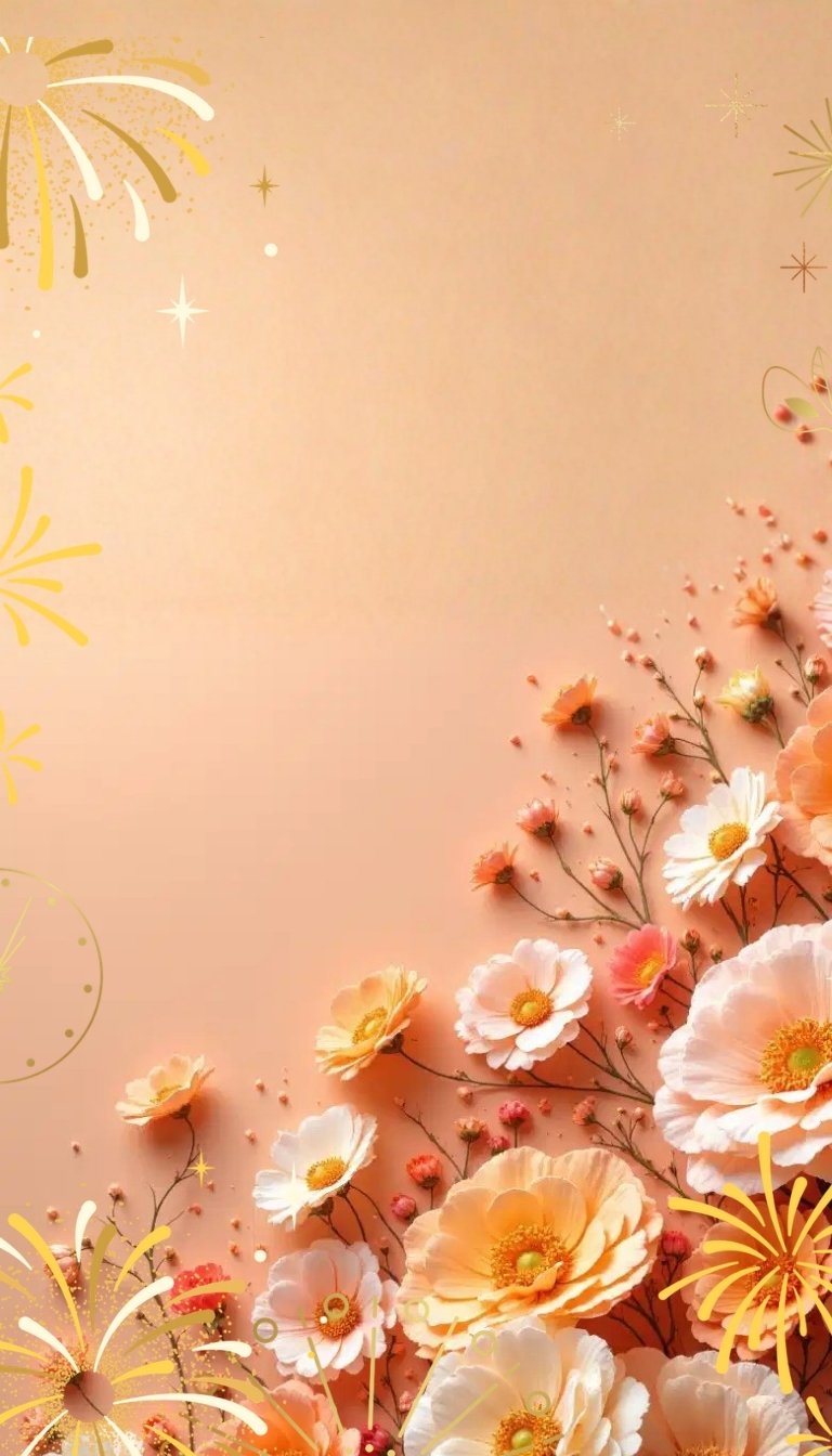 free ecards-virtual greeting cards-design peach colored flowers