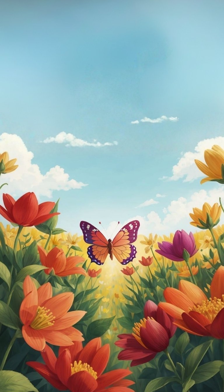 free ecards-virtual greeting cards-design flowers and butterflies