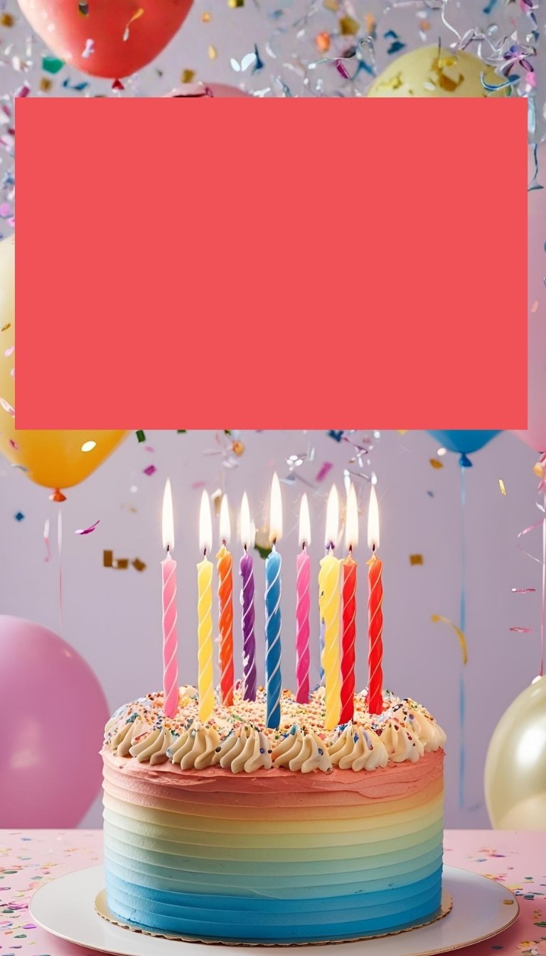 free ecards-virtual greeting cards-design rainbow cake with lit candles