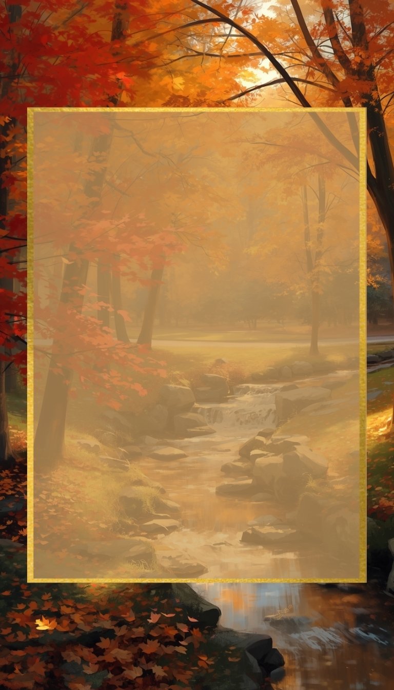 free ecards-virtual greeting cards-fall scenery with running stream