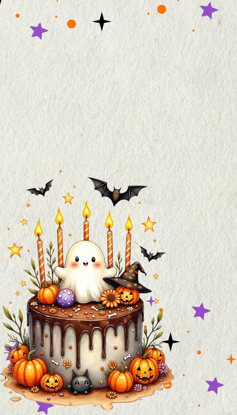 blank halloween birthday card background