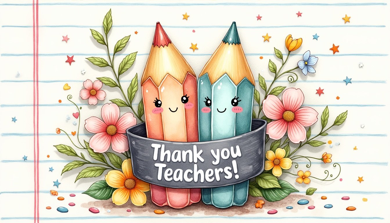 thank you messages for teachers two smiling crayons