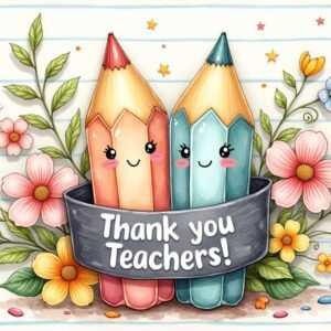 thank you messages for teachers two smiling crayons