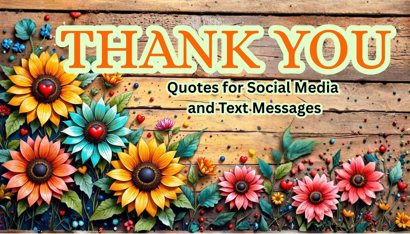 thank you quotes with yellow wildflower background